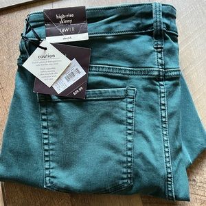 Womens teal skinny jeans